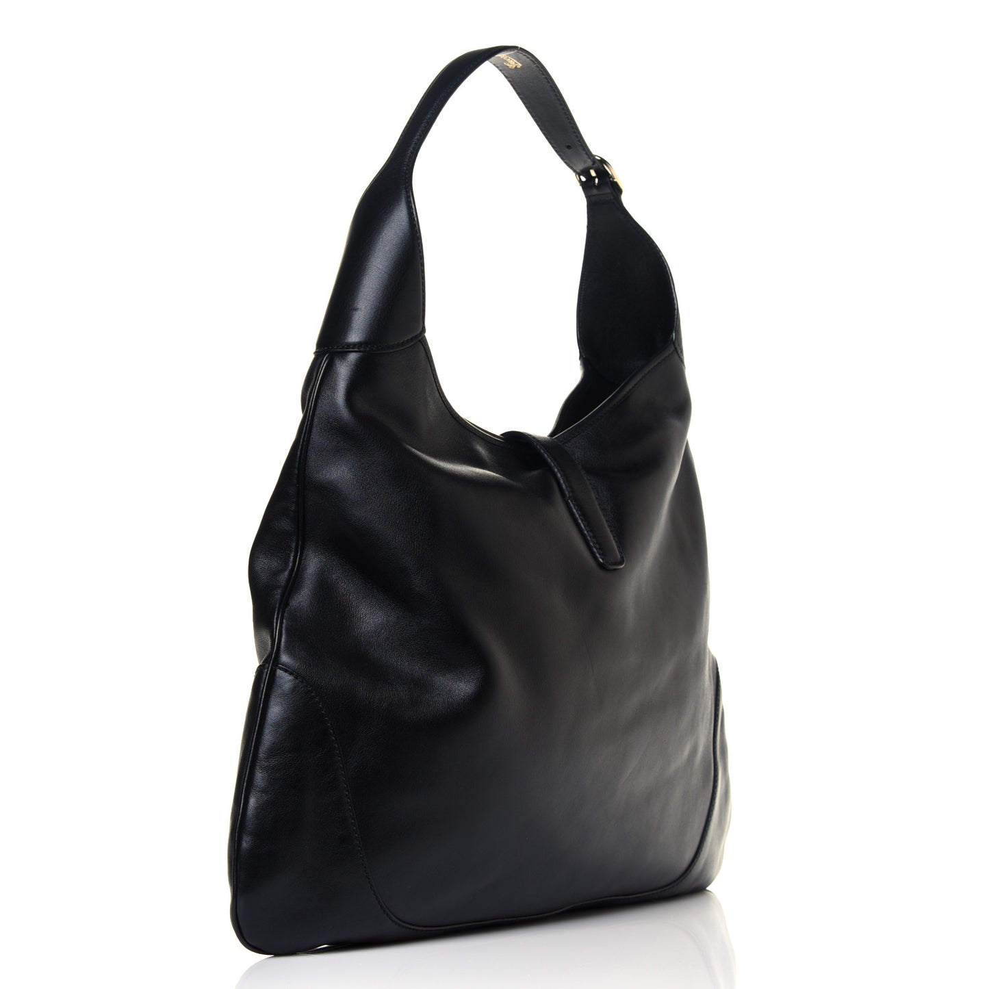 Calfskin Large Jackie O Bouvier Hobo Black