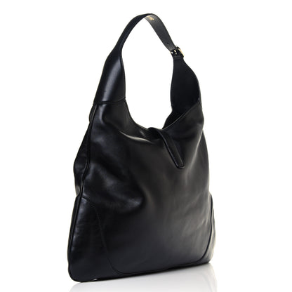 Gucci Calfskin Large Jackie O Bouvier Hobo Black 3 of 11