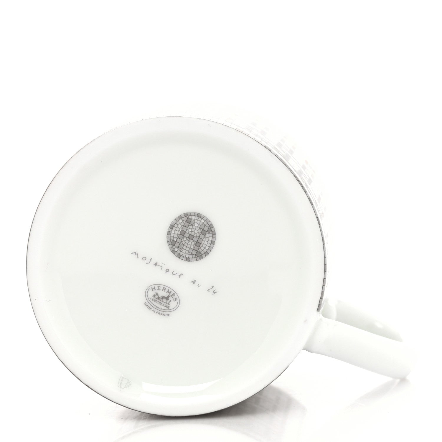 Hermes Porcelain Mosaique au 24 Mug Platinum 5 of 7