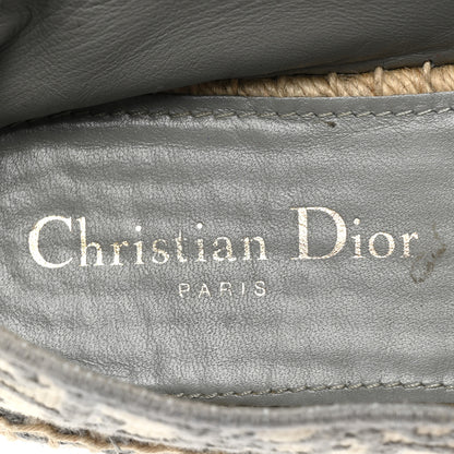 Christian Dior Oblique Embroidered Granville 15mm Espadrilles 37 Grey Stone 7 of 12