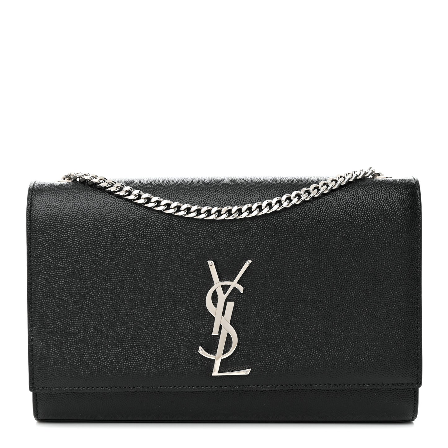 Grain De Poudre Medium Classic Monogram Kate Satchel Black