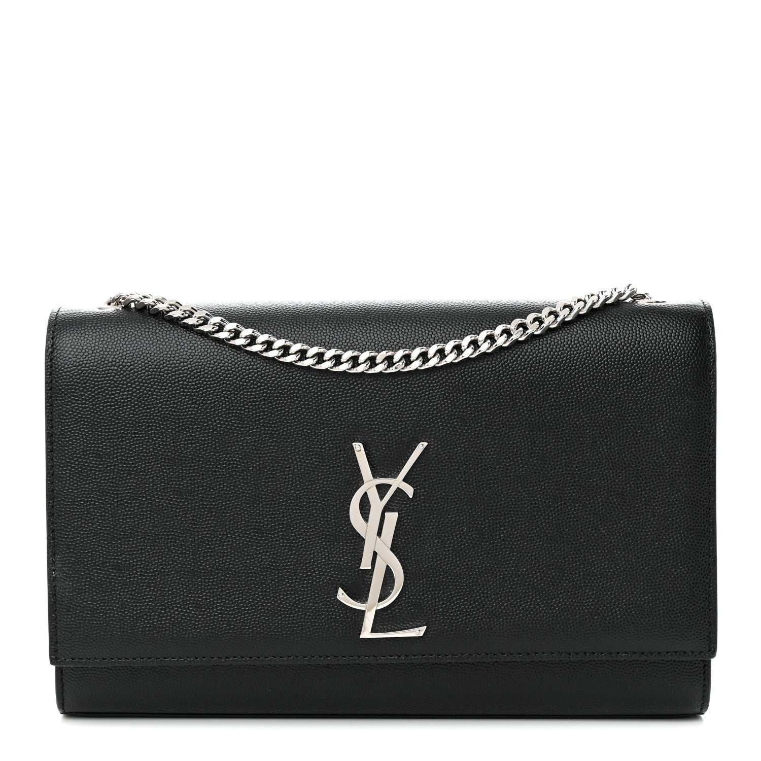 Saint Laurent Grain De Poudre Medium Classic Monogram Kate Satchel Black 1 of 13