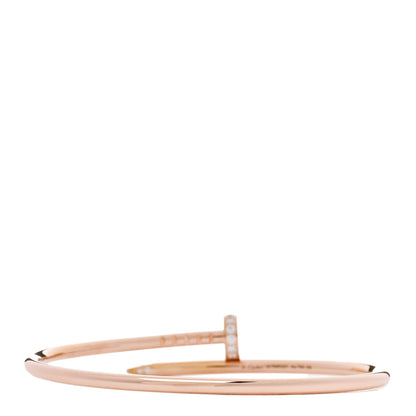Cartier 18K Pink Gold Diamond Small Juste Un Clou Bracelet 15 2 of 5