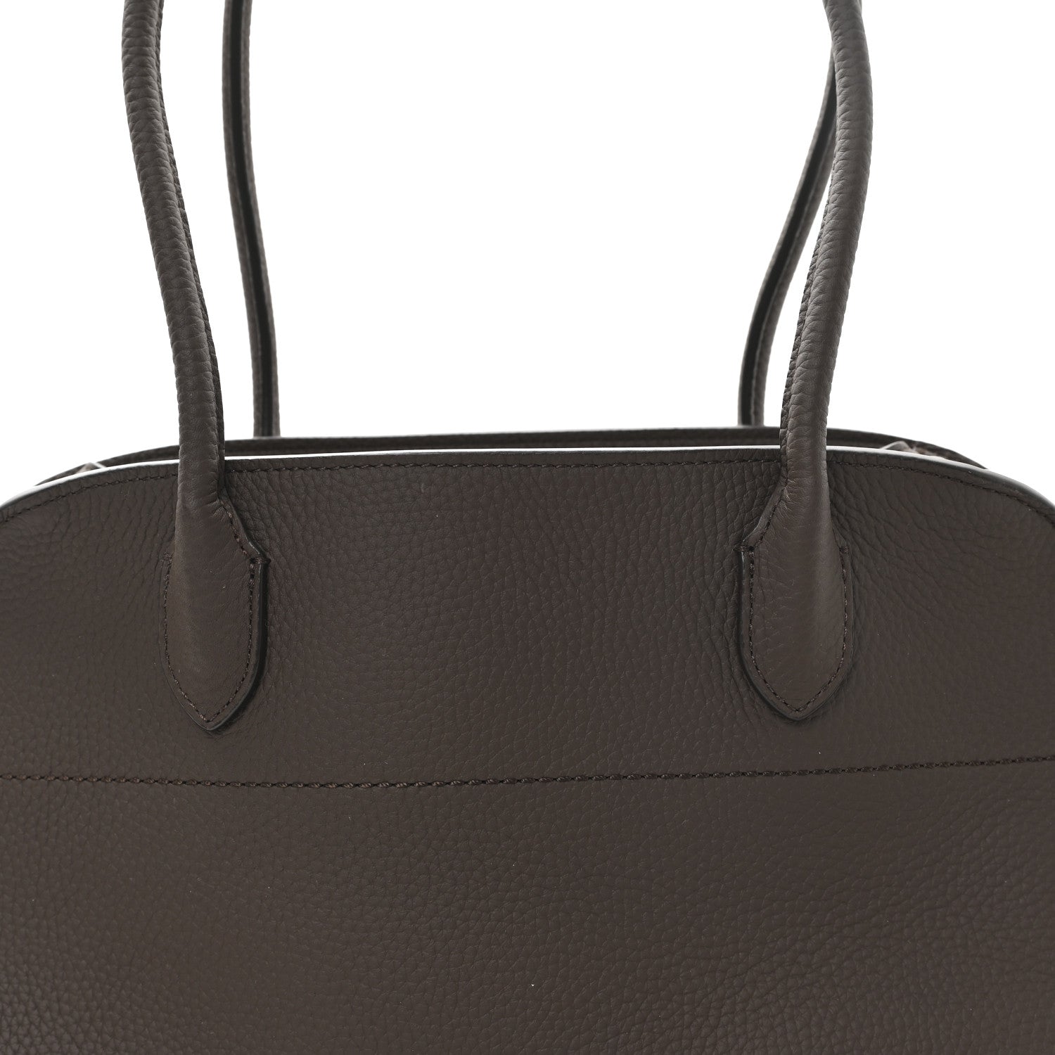 The Row Matte Grained Calfskin Margaux Shoulder 12 Deep Brown 7 of 10