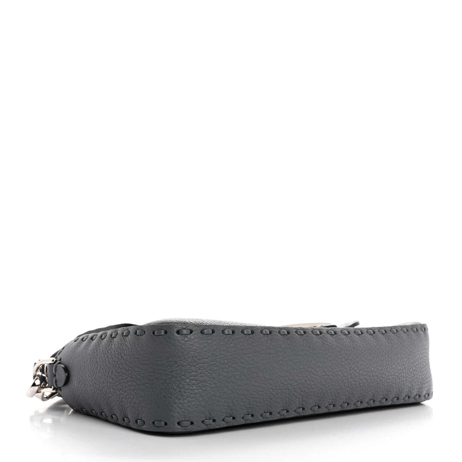 Fendi Cuoio Roma Sellerissima Nappa Sintetica Tape Stitch Mini Baguette Tempesta 4 of 13