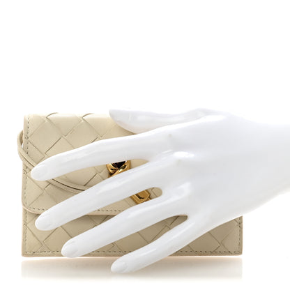 Bottega Veneta Nappa Intrecciato Andiamo Flap Card Case White 2 of 8