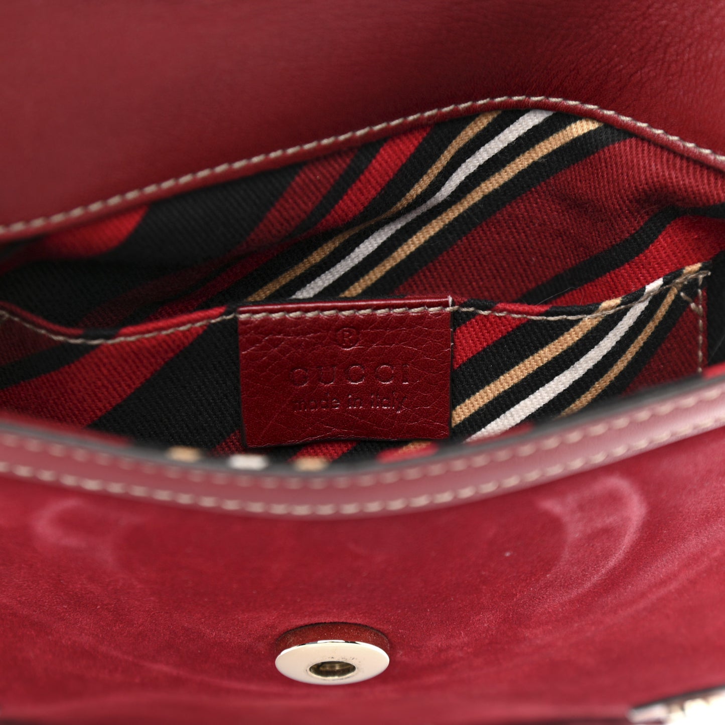 Suede Small Britt Tassel Shoulder Bag Dark Red