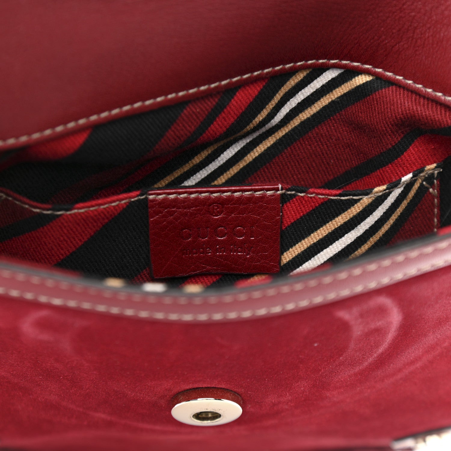 Gucci Suede Small Britt Tassel Shoulder Bag Dark Red 6 of 12