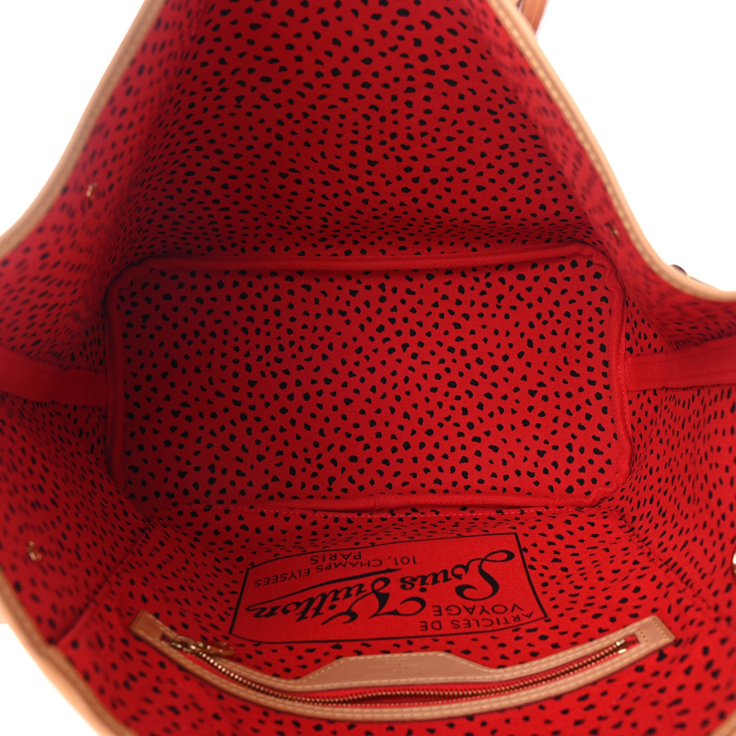 Louis Vuitton Monogram Kusama Waves Neverfull MM Red 5 of 11