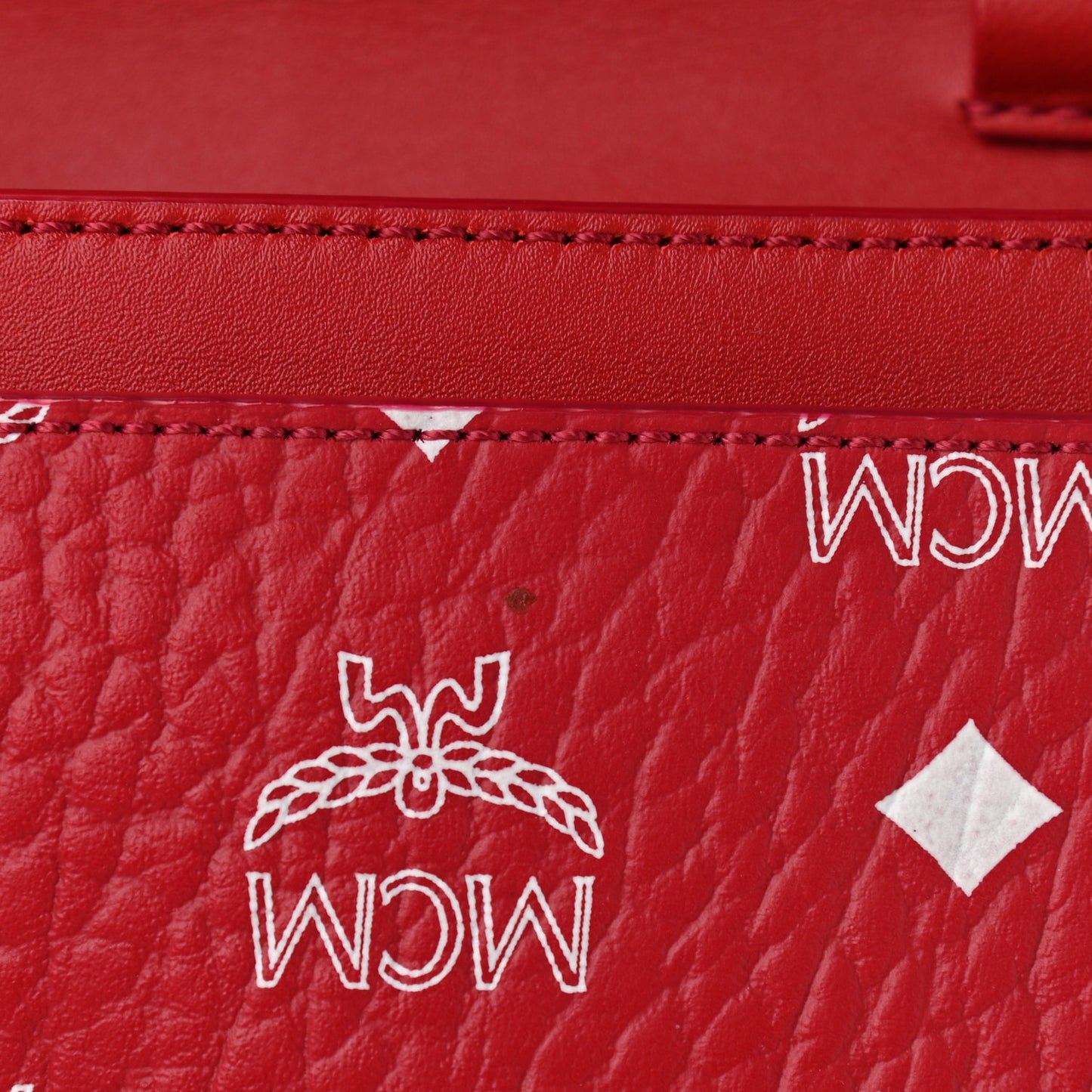 Visetos Monogram Medium Millie Crossbody Bag Ruby Red