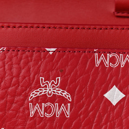 MCM Visetos Monogram Medium Millie Crossbody Bag Ruby Red 10 of 10