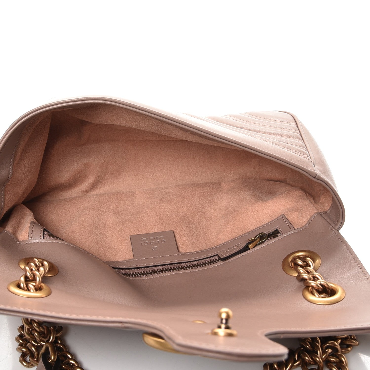 Gucci Calfskin Matelasse Small GG Marmont Shoulder Bag Porcelain Rose 5 of 7