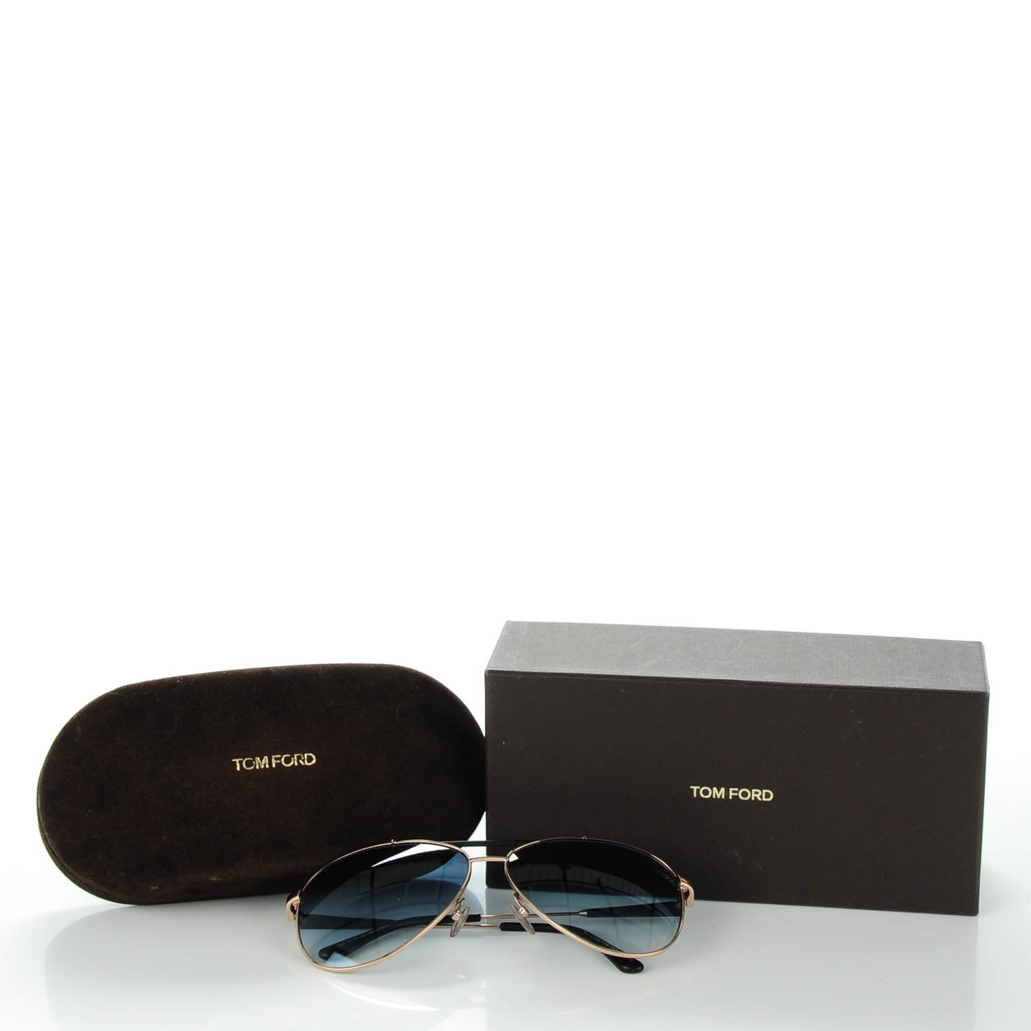 Tom Ford Rick Aviator Sunglasses TF378 Rose Gold Blue 5 of 8