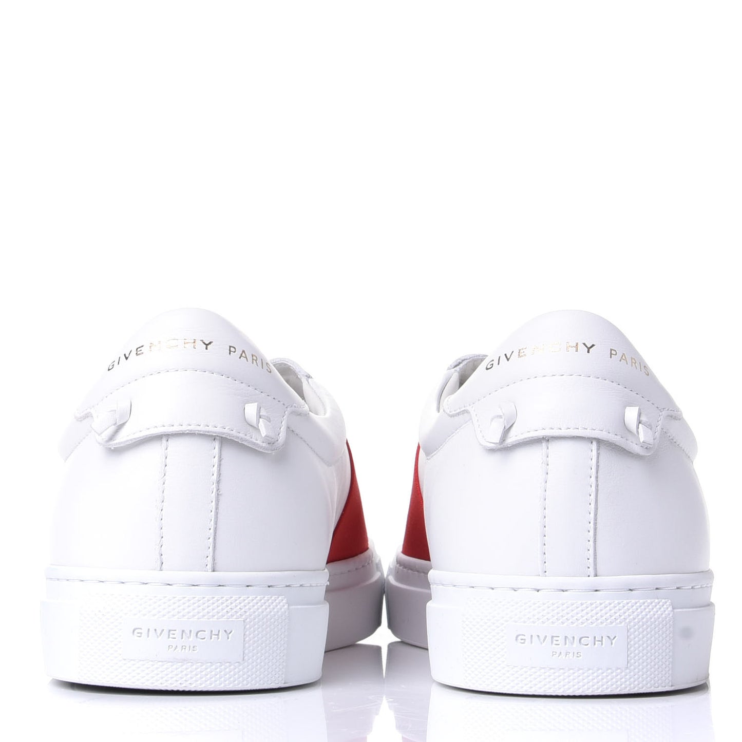 Calfskin Band Logo Mens Urban Street Sneakers 42 White Red
