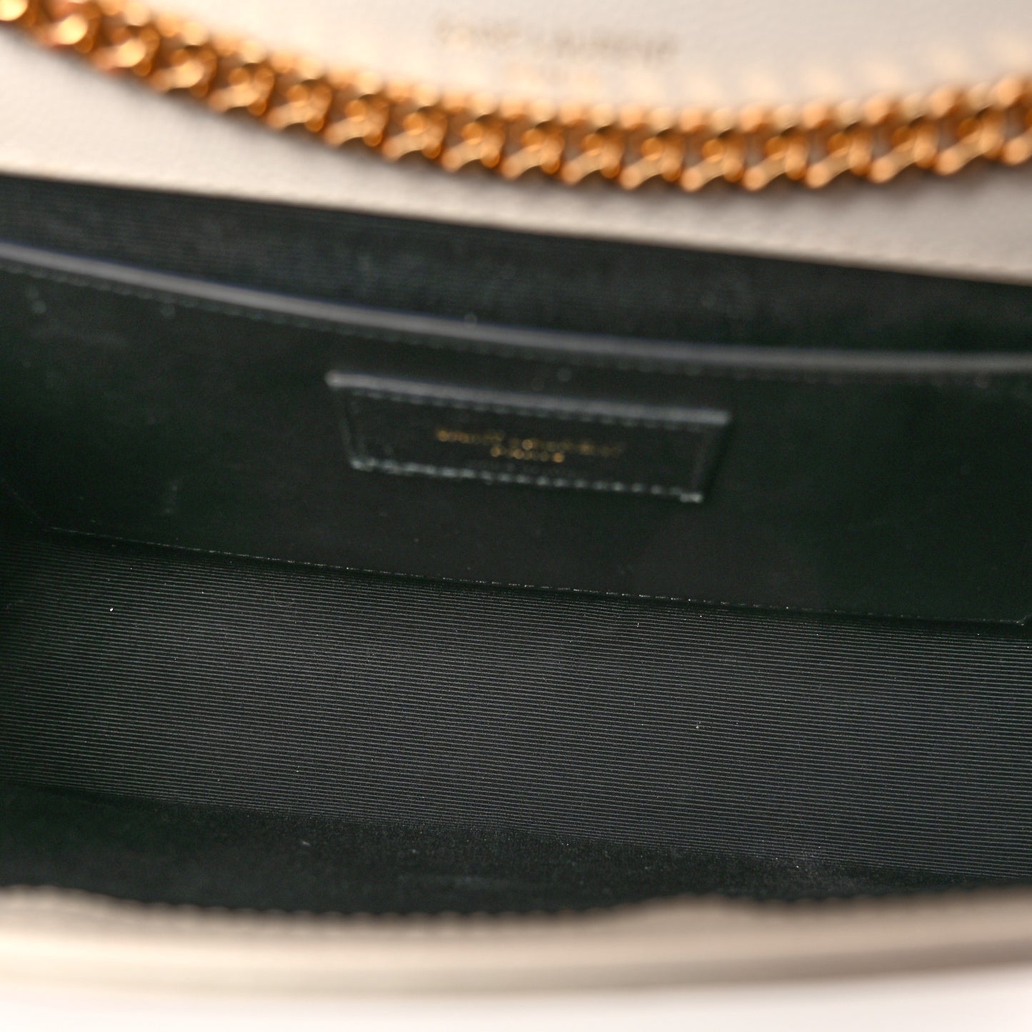 Grain De Poudre Calfskin Medium Classic Monogram Kate Tassel Satchel Crema Soft