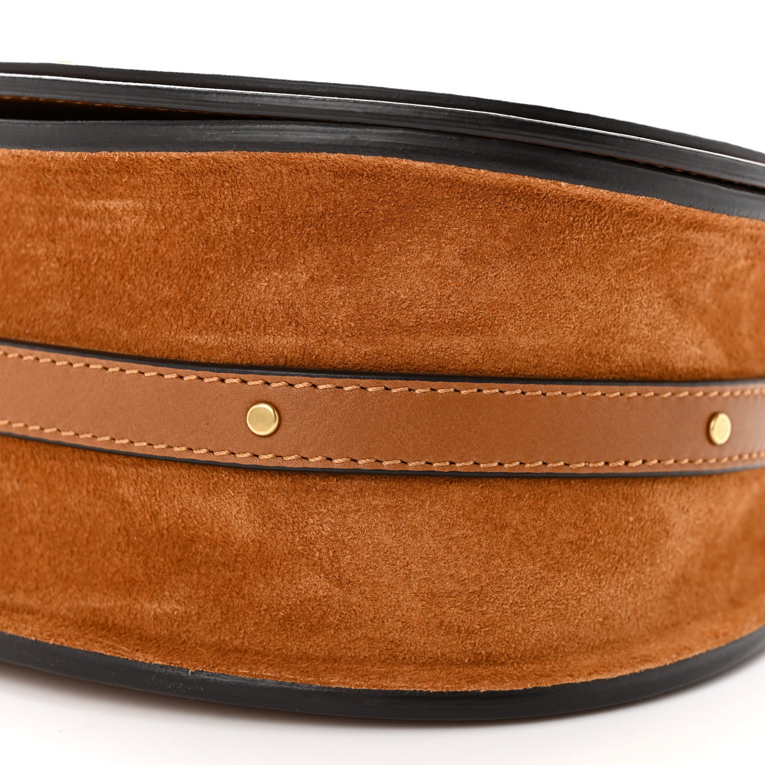 Chloe Calfskin Suede Medium Nile Bracelet Bag Caramel 10 of 12