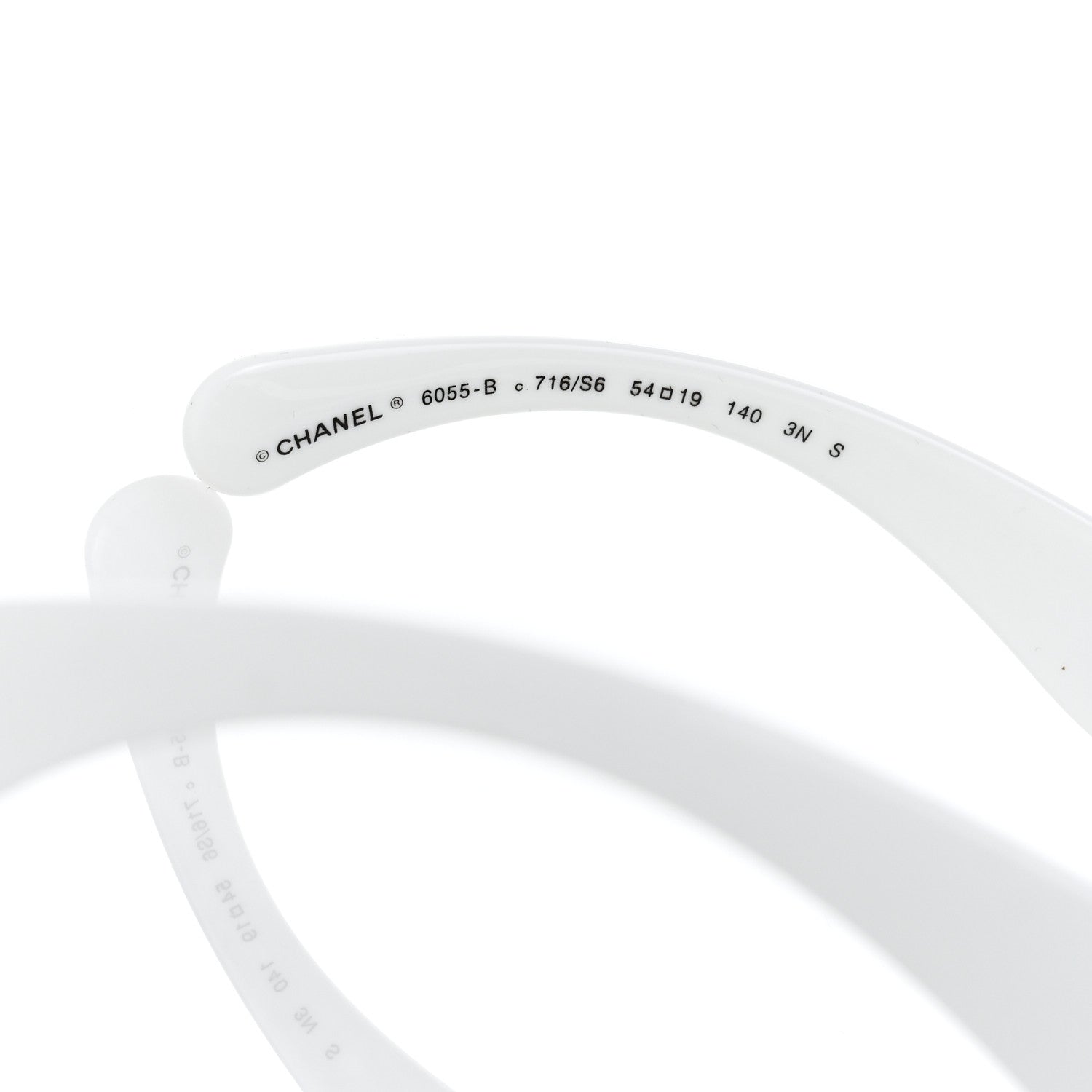Chanel Acetate Metal Square Folding Sunglasses 6055-B White 5 of 12