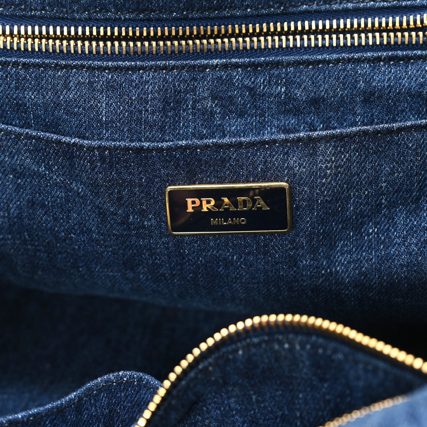Denim Logo Tote Avio
