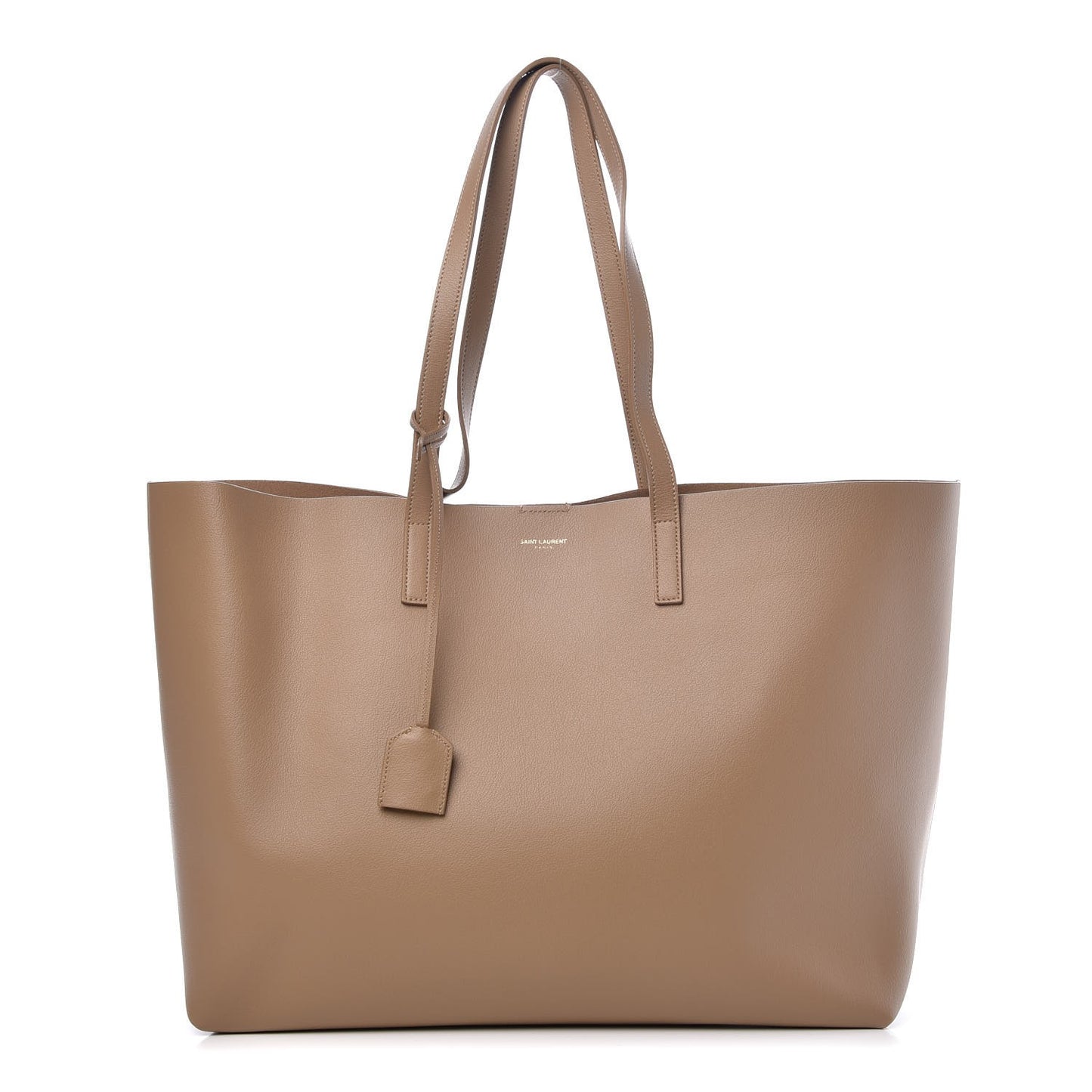 Calfskin Large Shopping Tote Dark Beige