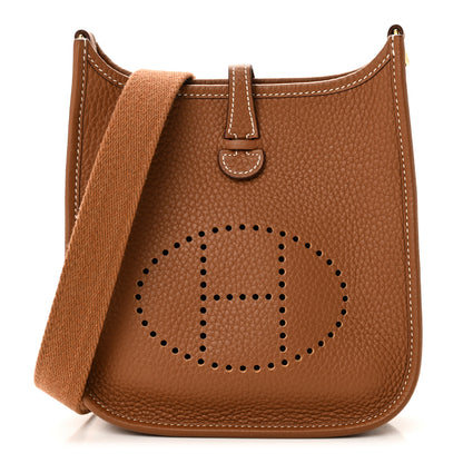 Hermes Taurillon Clemence Evelyne TPM Gold 1 of 11