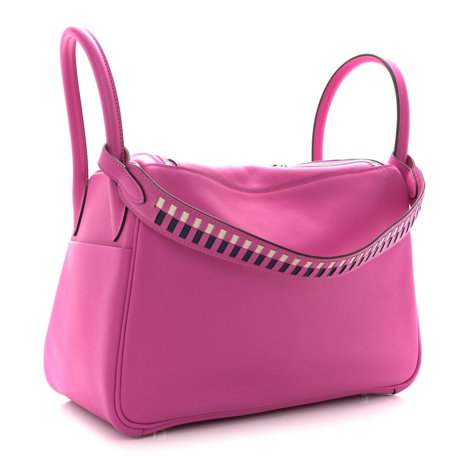 Hermes Swift Epsom Lindy 30 Tressage De Cuir Magnolia Bleu Saphir Craie 3 of 11