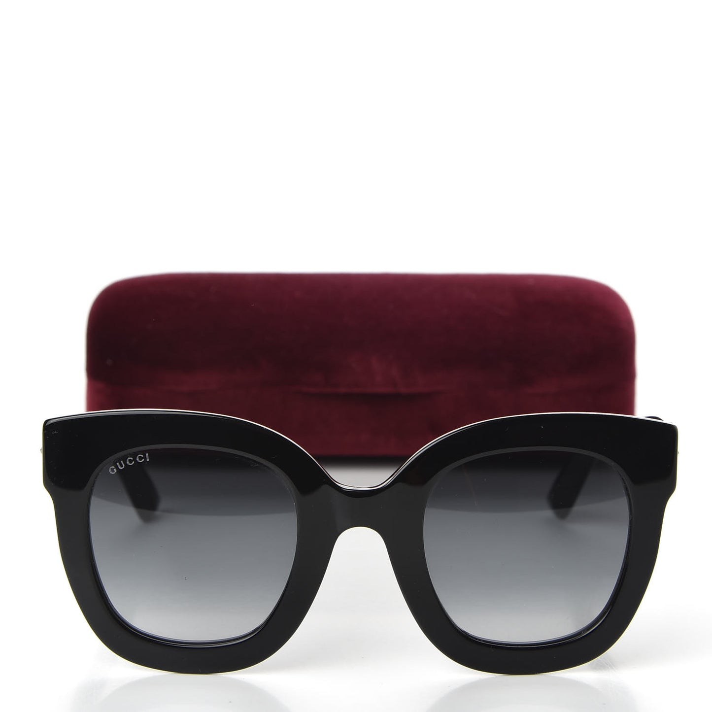 Acetate Crystal Star Round Frame Sunglasses GG0208S Black