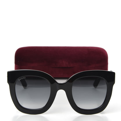 Gucci Acetate Crystal Star Round Frame Sunglasses GG0208S Black 8 of 8