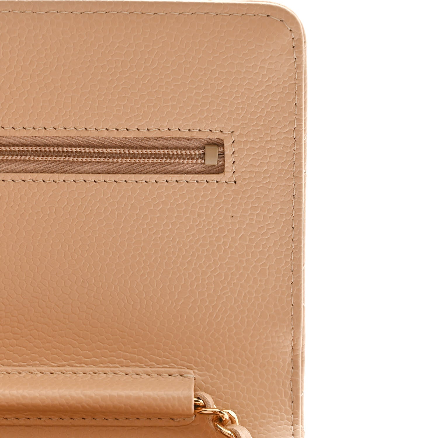 Chanel Caviar Quilted Wallet On Chain WOC Beige 12 of 13