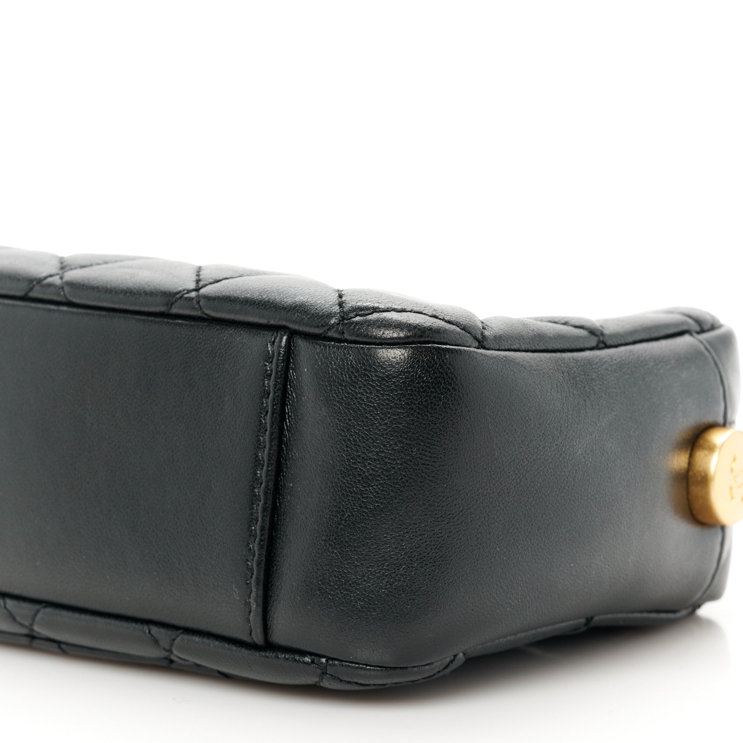 Chanel Lambskin Quilted CC Pearl Crush Camera Case Black 10 of 10