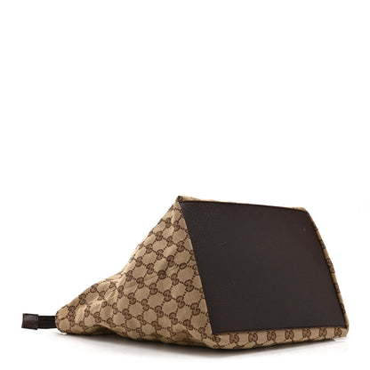 Gucci GG Monogram Medium Web Handle Bucket Tote Dark Brown 4 of 11