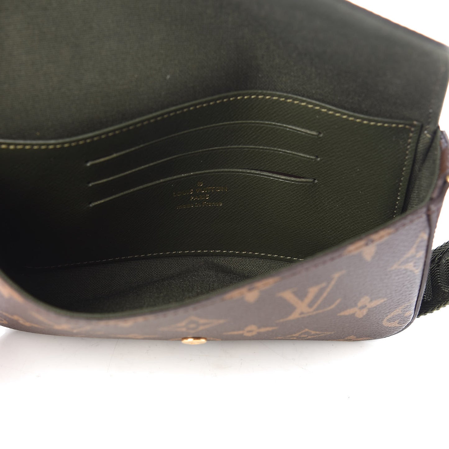 Monogram Felicie Strap & Go Kaki