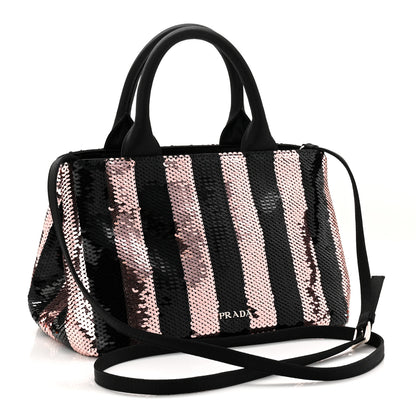 Prada Sequin Broccato Tote Black Cipria 3 of 11