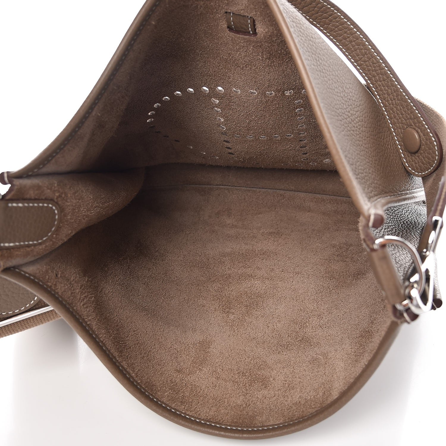 Hermes Taurillon Clemence Evelyne III GM Etoupe 6 of 9