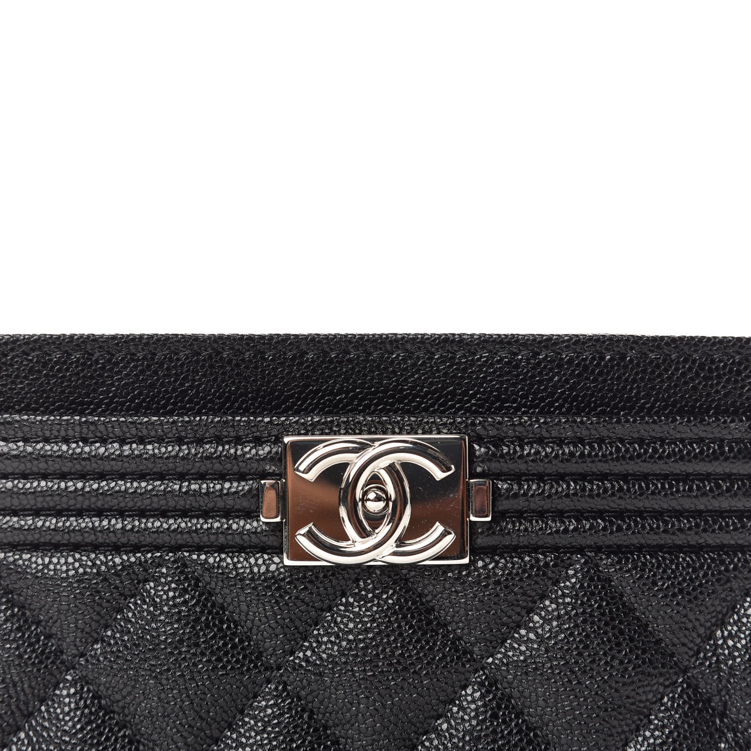 Chanel Caviar Quilted Boy Card Holder Black 9 of 10