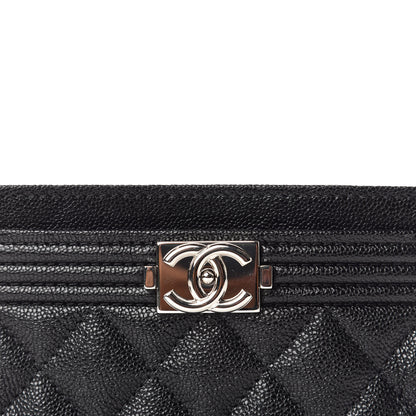 Chanel Caviar Quilted Boy Card Holder Black 9 of 10
