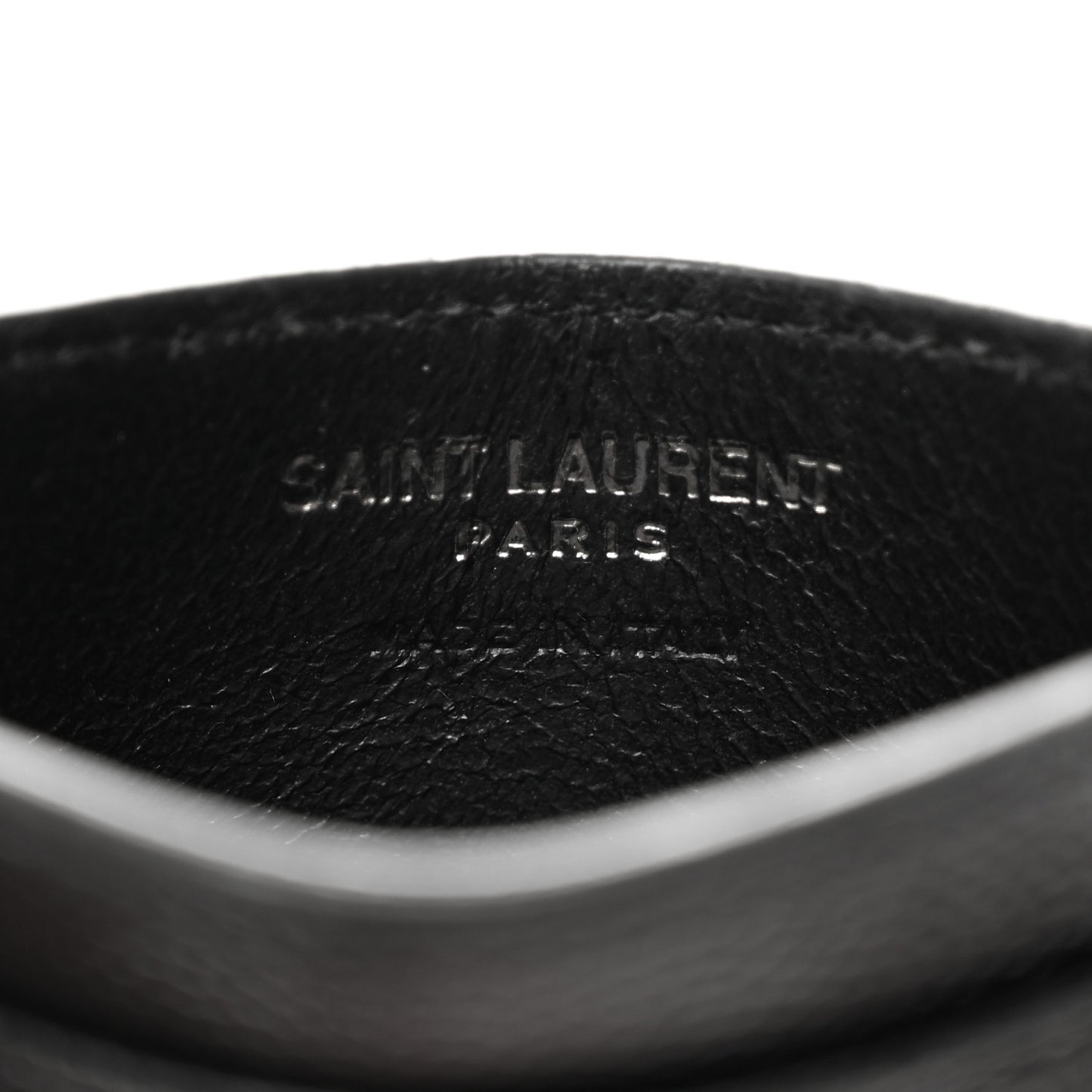 Grain De Poudre Matelasse Chevron Monochrome Monogram Credit Card Case Black