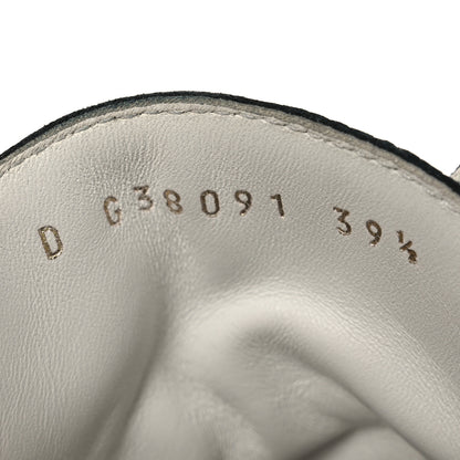 Chanel Aged Calfskin Lace Up Cap Toe Sneakers 39.5 White Gold 10 of 11