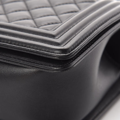 Chanel Lambskin Quilted Medium Boy Flap Black 10 of 14
