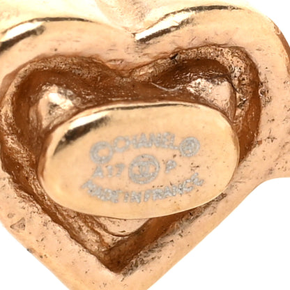 Chanel Enamel Pearl I Heart CC Brooch Gold 4 of 4