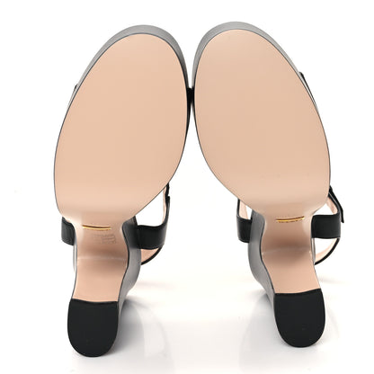 Gucci Nappa Charlotte Horsebit 40/135mm Platform Sandals 41 Black 6 of 10