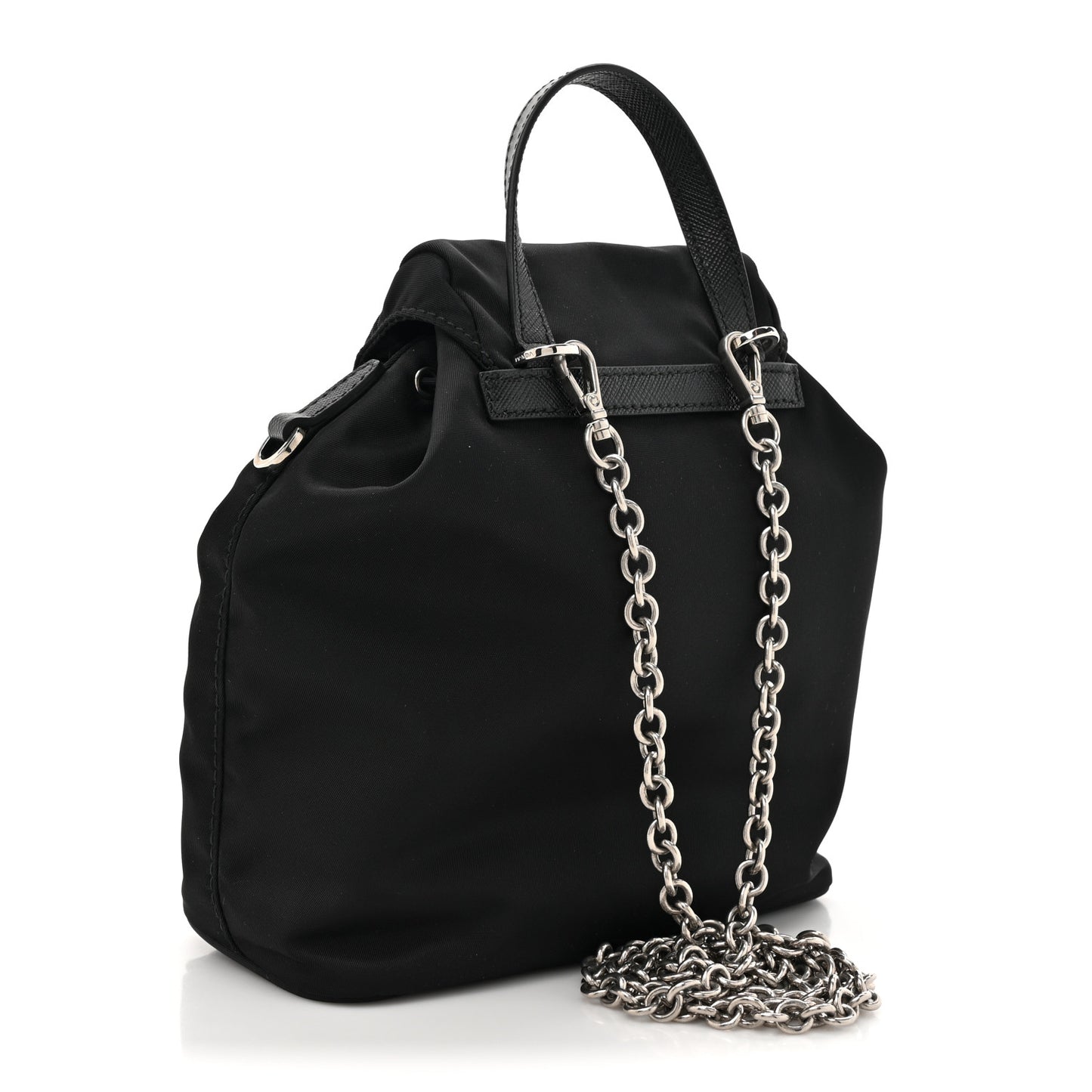 Nylon Vela Mini Crossbody Backpack Black