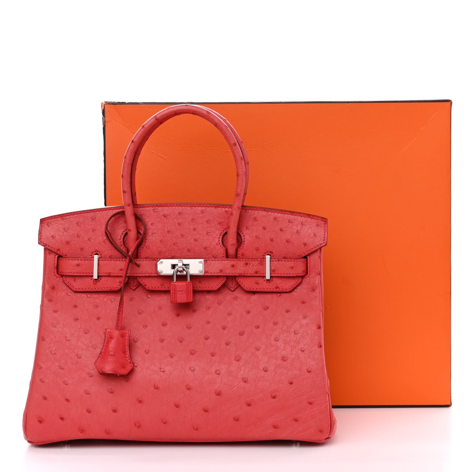 Hermes Ostrich Birkin 30 Bougainvillea 13 of 13