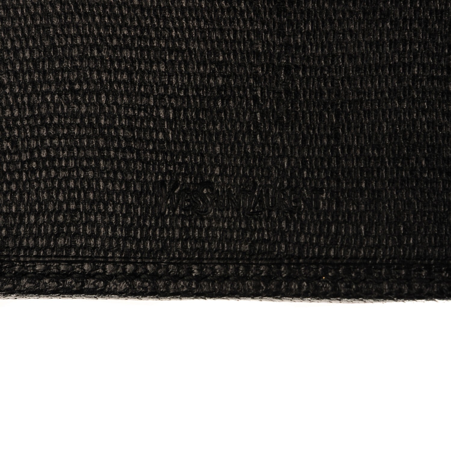 Saint Laurent Textured Calfskin Classic Y Ligne Compact Wallet Black 6 of 7