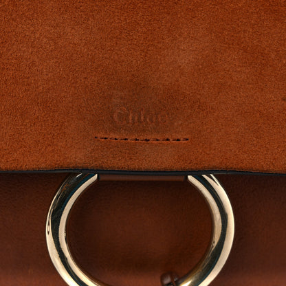 Chloe Suede Calfskin Small Faye Backpack Tobacco 14 of 14