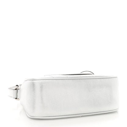Gucci Metallic Sakai Be Green Calfskin Diagonal Stitched Small Blondie Shoulder Bag Silver 4 of 10