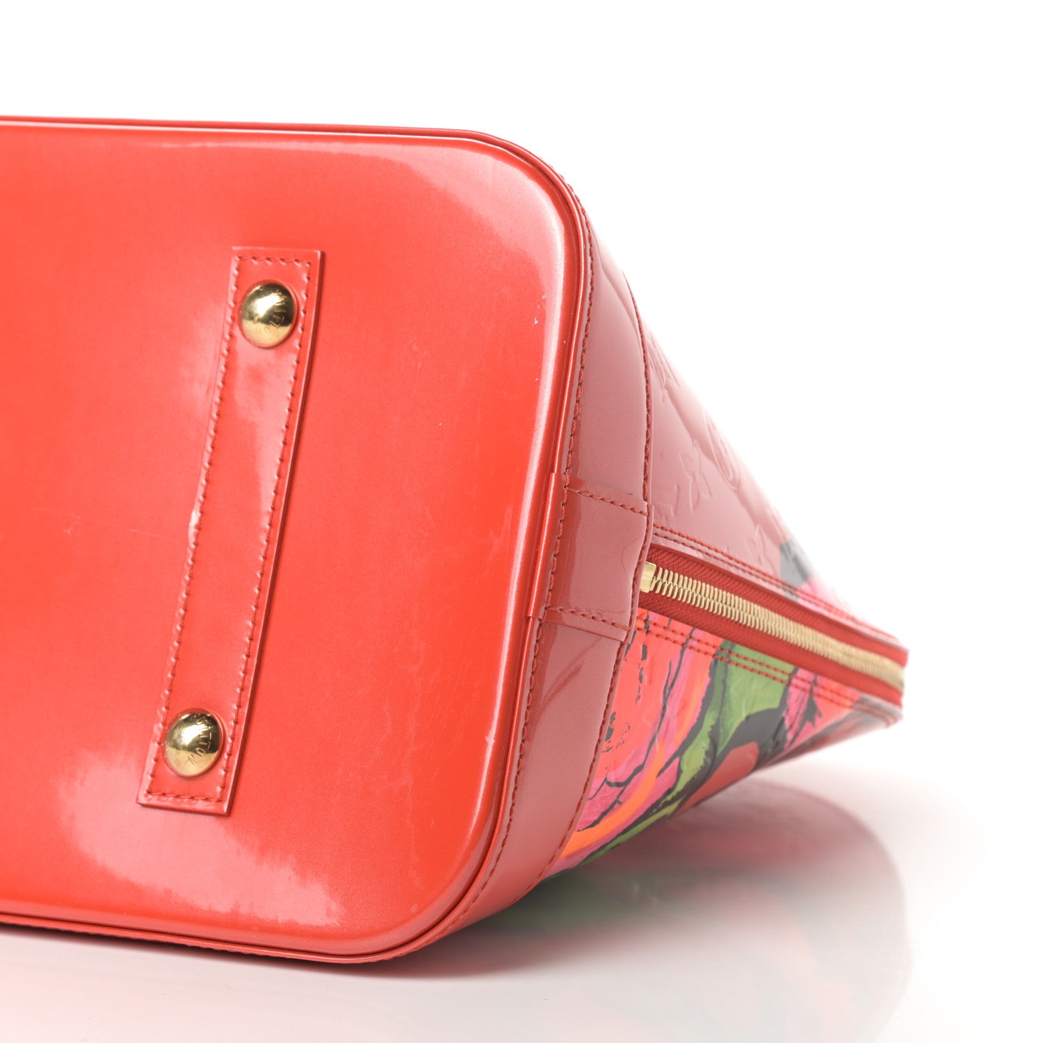 Louis Vuitton Vernis Roses Alma GM Orange Sunset 10 of 14