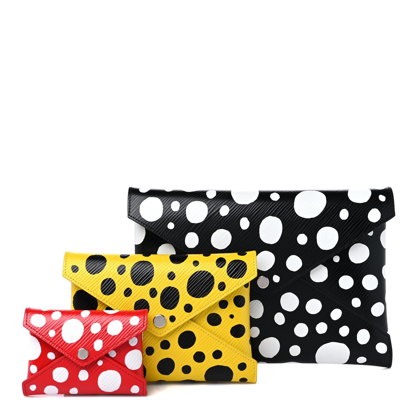 LV X YK Epi Kirigami Pochette Set Black Red Yellow