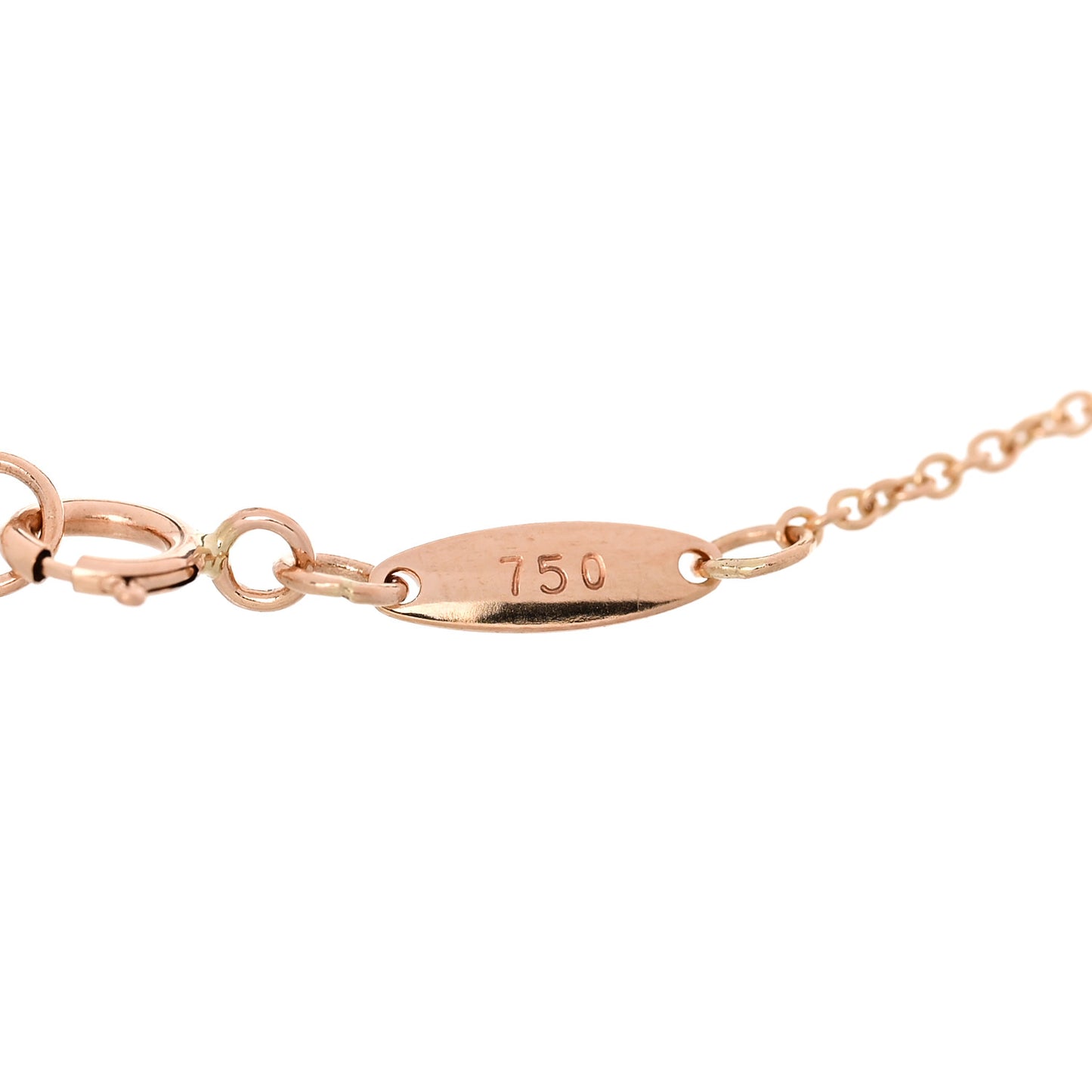 18K Rose Gold Diamond .12ctw Elsa Peretti Diamonds by the Yard Station Bracelet