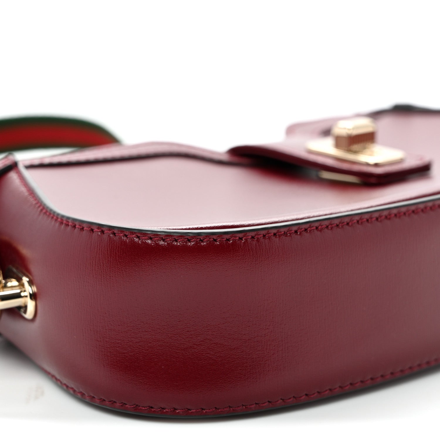 Gucci Boarded Dyana Lux Mini Moon Side Shoulder Bag Rosso Ancora 7 of 8