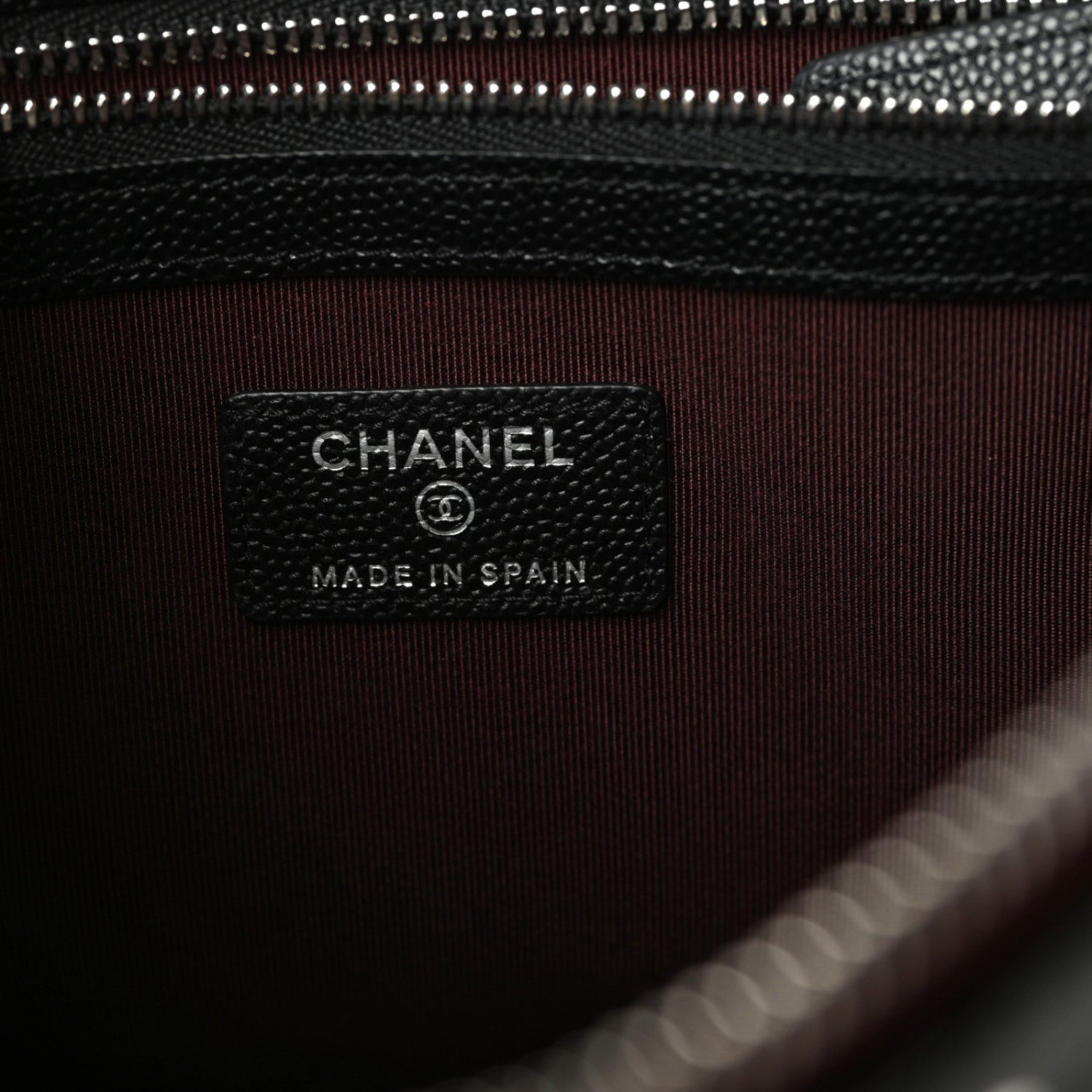 Chanel Caviar Quilted Medium Cosmetic Case Black 6 of 9